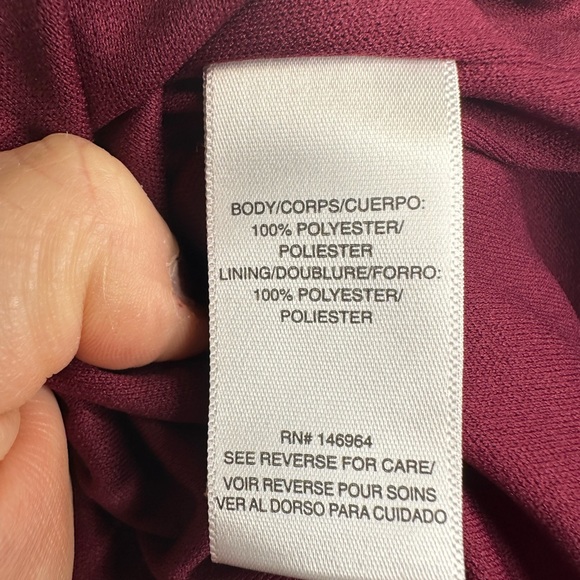 Julia Jordan maroon design ruffle dress size 2 nwt - Picture 11 of 11